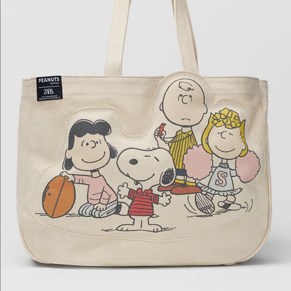 Snoopy peanuts bag cartoon canvas tote shoulder bag cute shopping - Picture 3 of 6